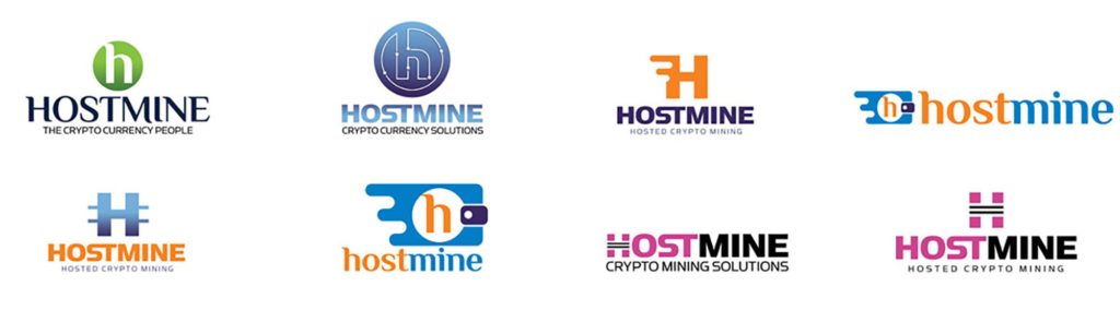 Hostmine branding and logo process